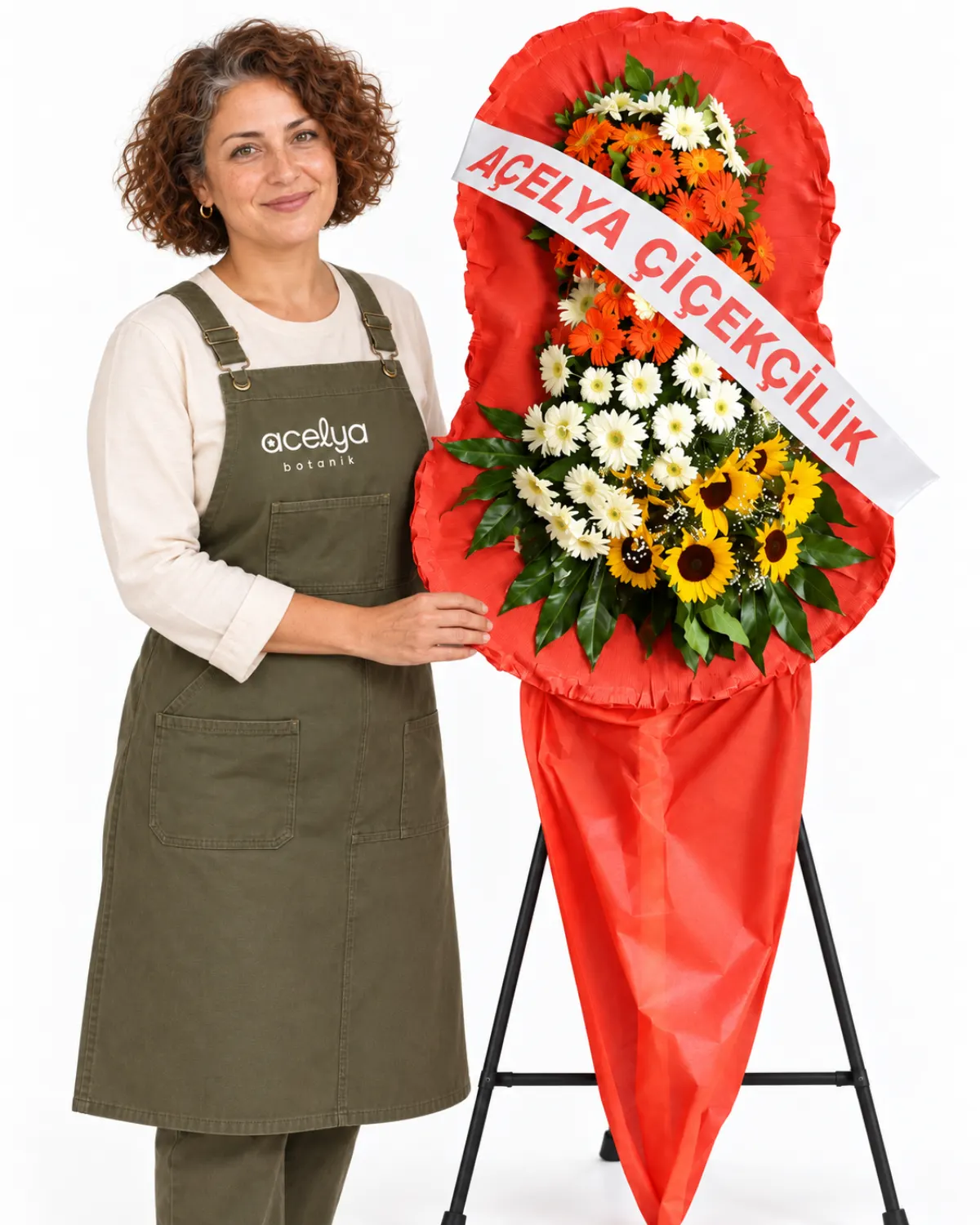 Ayçiçek ve Gerberalı Düğün&amp;Açılış İçin Çelenk 1