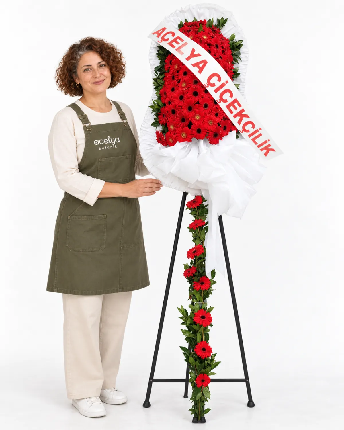 Düğün&amp;Açılış İçin Kırmızı Renkli Çelenk 1