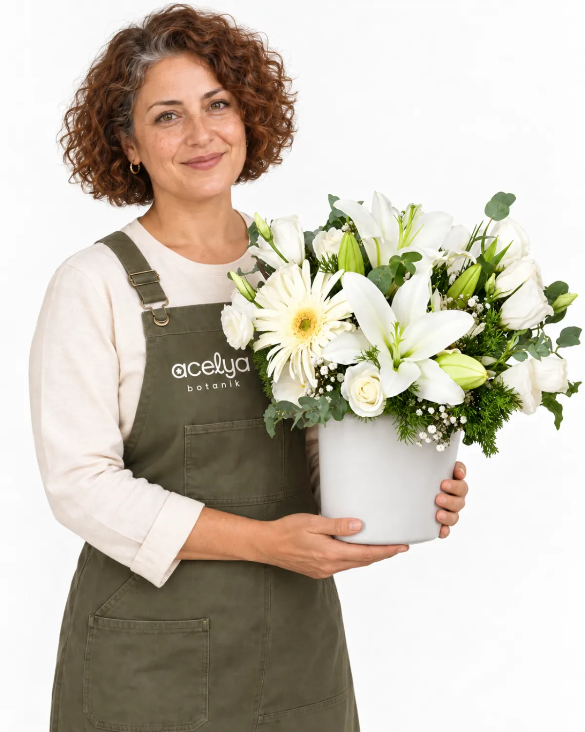 Seramik Vazoda Mevsim Çiçekleri 1